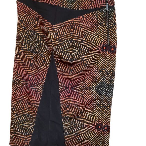 Nicole Miller Atelier Skirt Size 8 Multicolor Print Pencil Slit - Picture 2 of 5